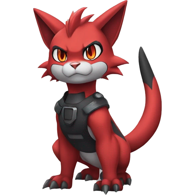  Kawaii Edgy Cool Beautiful Guilmon-Torracat-Zoroark full body emoji