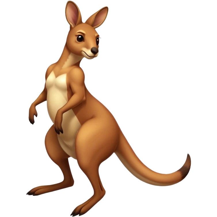 the iconic Full-body Australian Kangaroo  jump– Cinematic-realistic Australian kangaroo, jumping with powerful hind legs and a muscular tail for balance. Its reddish-brown fur glows under the golden sunlight, ears perked and eyes alert.  emoji