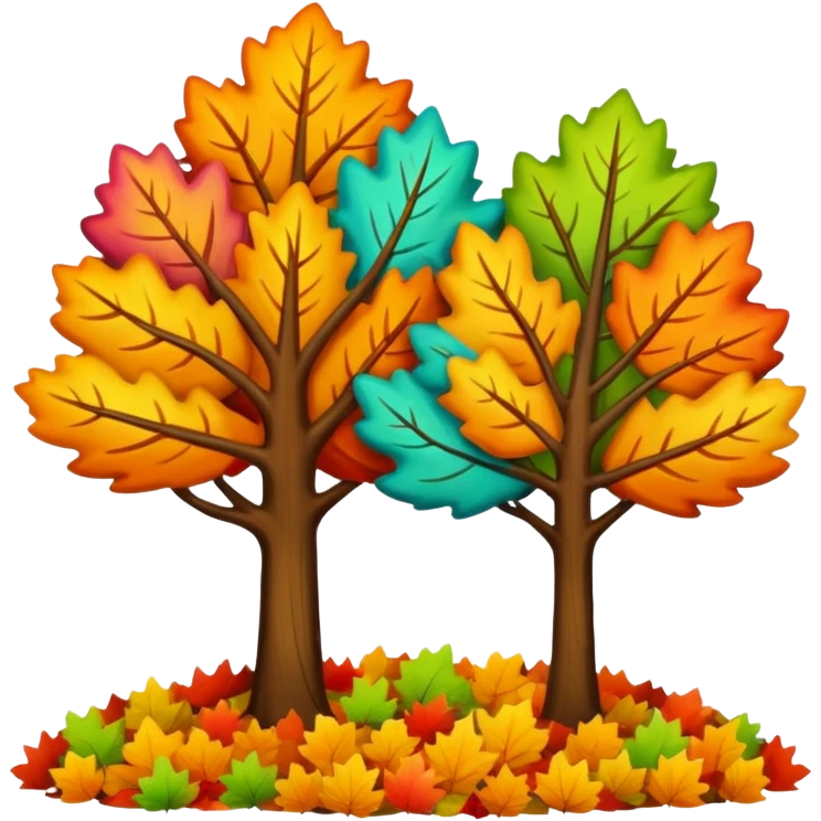 
autumn trees emoji