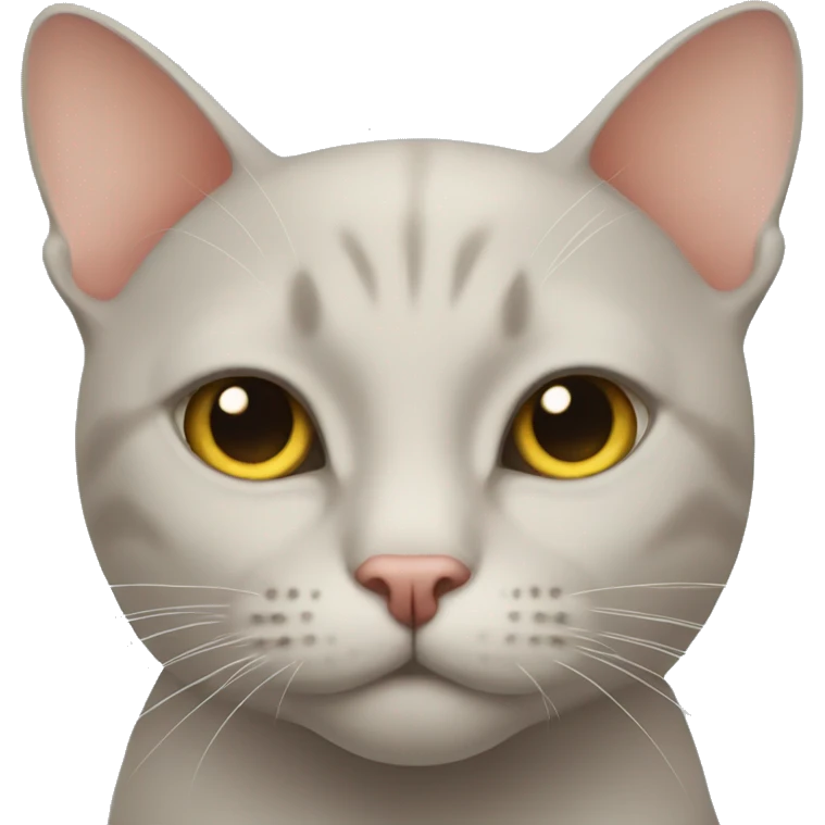 Bald cat emoji