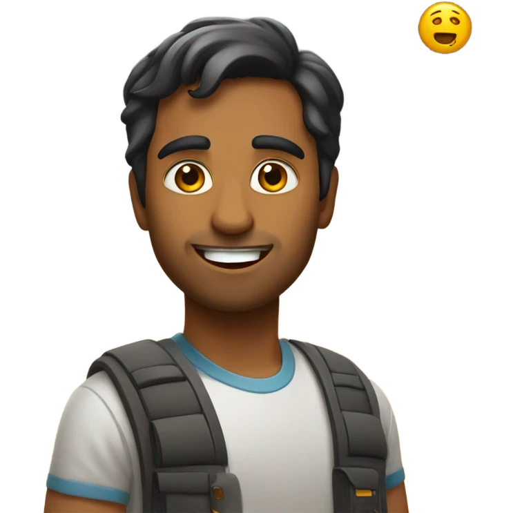 Indian Guy launching PLex App on And emoji