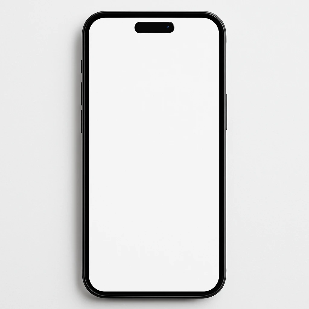 a completely blank mobile screen with no icons or text, plain white background, minimal design emoji