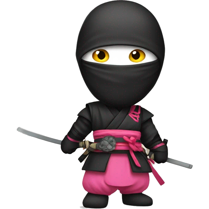 Hello kitty as a ninja emoji