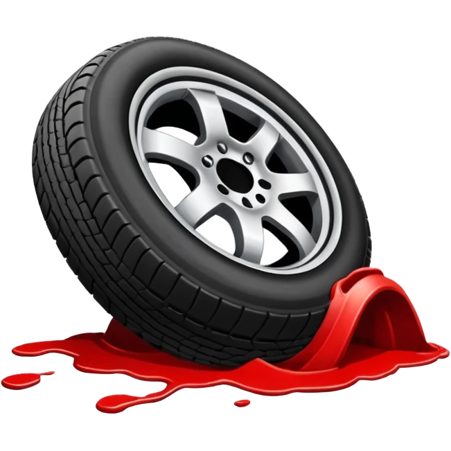 Car running over foot emoji