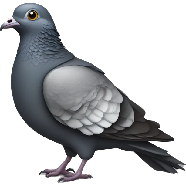 pigeon wearing leather jacket emoji