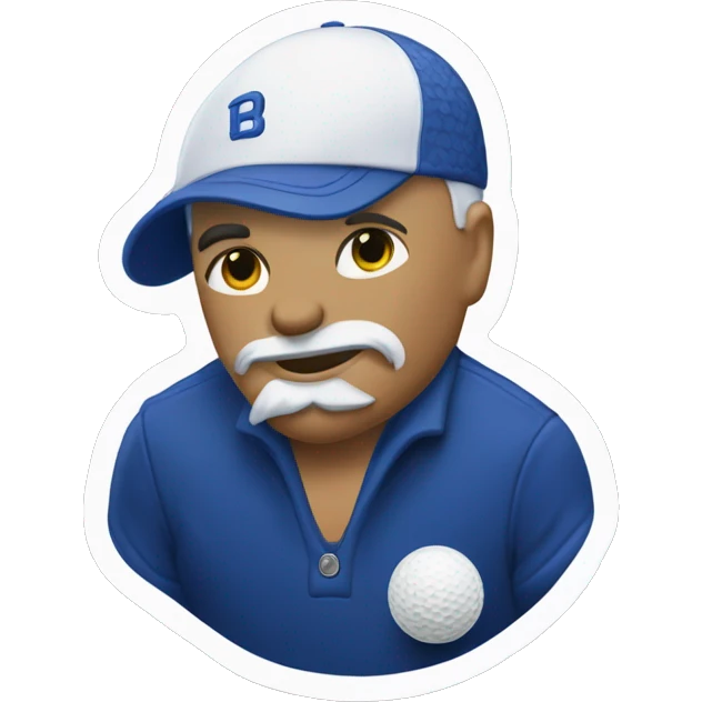 Badge ✝️, golf and blue  emoji