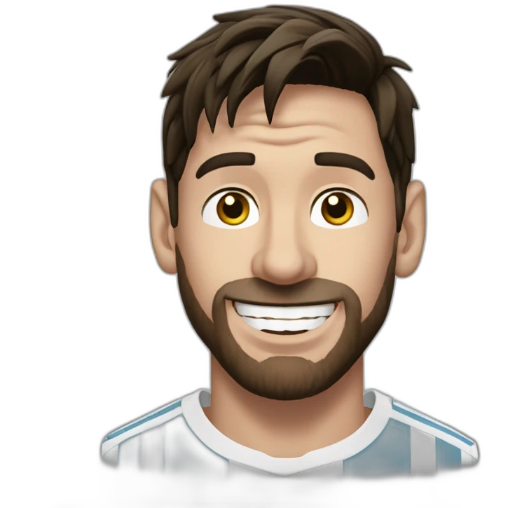 Leonel Messi festejando emoji