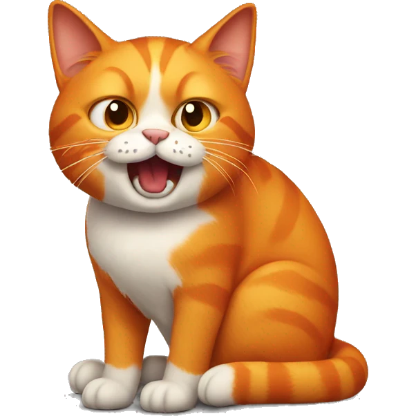Mad orange cat emoji