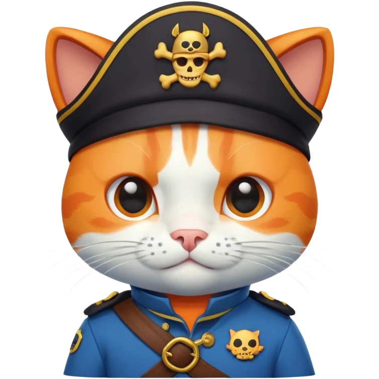 Kwazii Octonauts, orange cat pirate with eye patch and blue uniform emoji