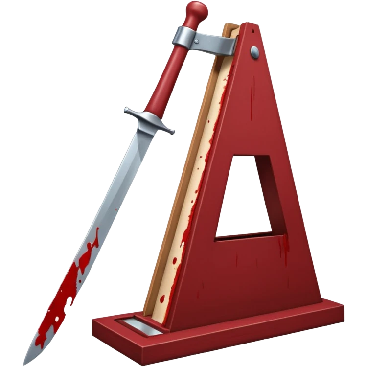Guillotine Beheaded Blood emoji