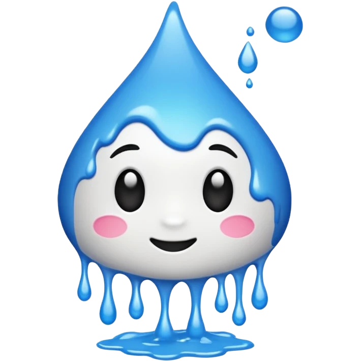 A glossy white paint splash emoji