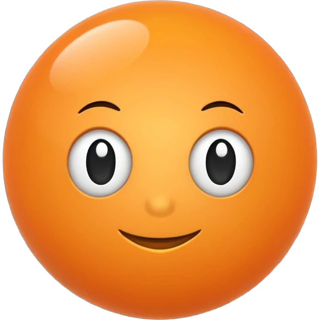 A sphere, orange color emoji