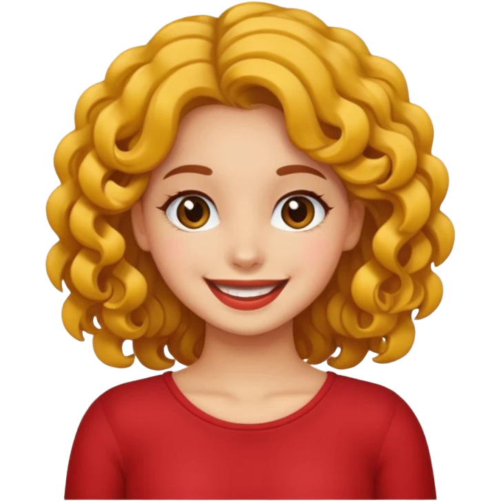 Una chica morena de cabello rizado emoji