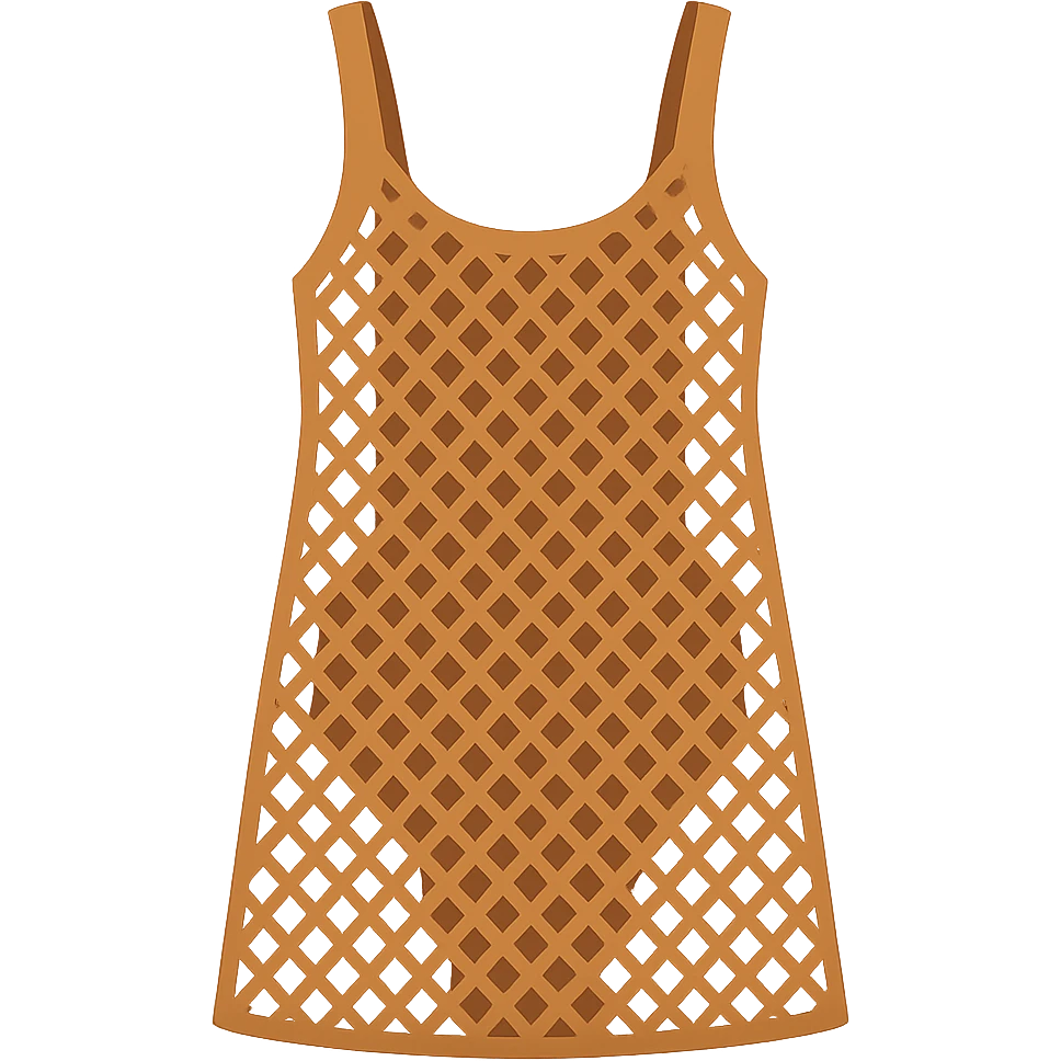 flat vector crochet swim coverup dress emoji
