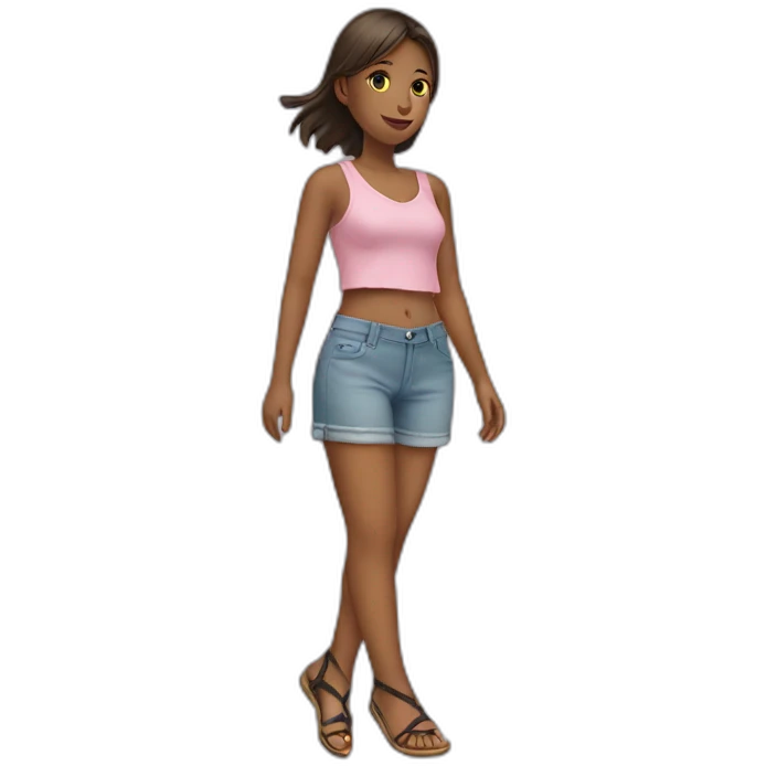 girl dangling sandal emoji
