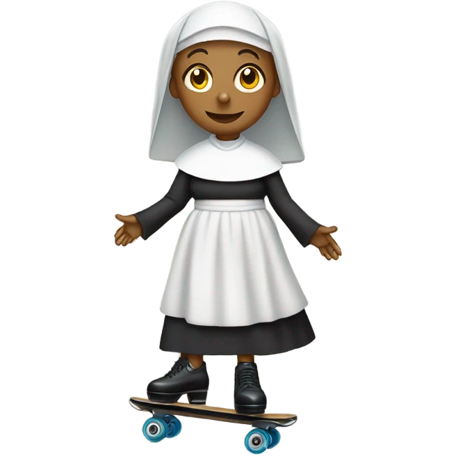 Nun on roller skates  emoji