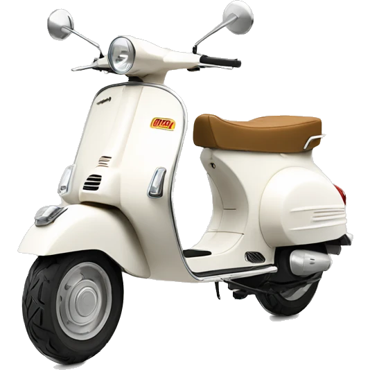 vespa white with light brown seat emoji