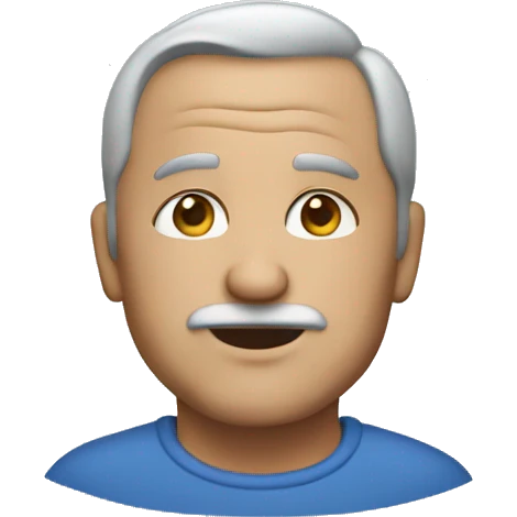 Blueprint middle aged man emoji