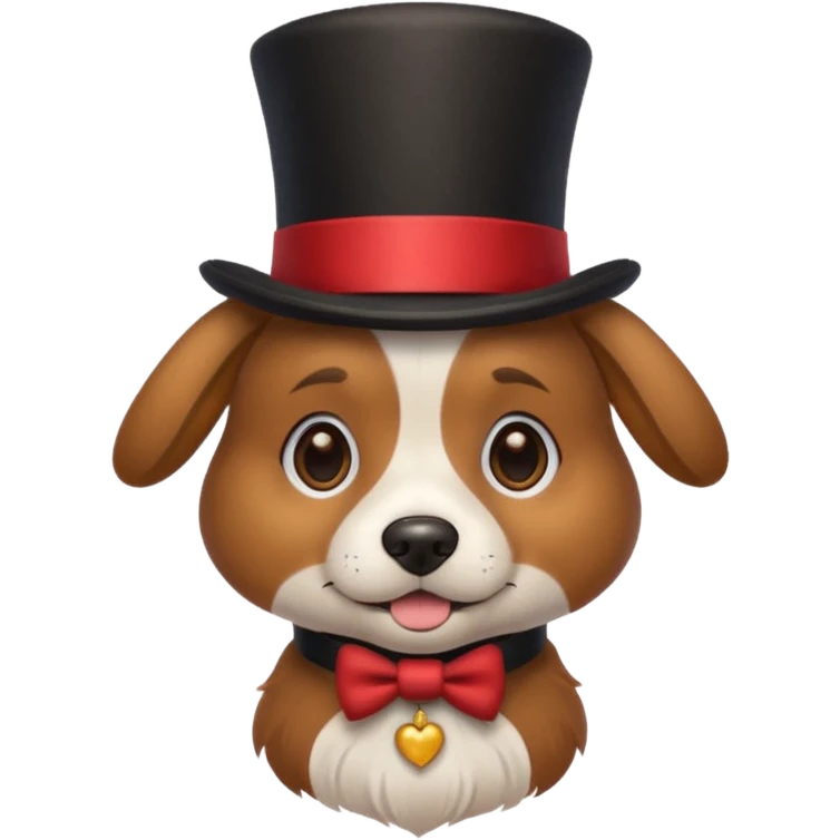 dog with tophat emoji