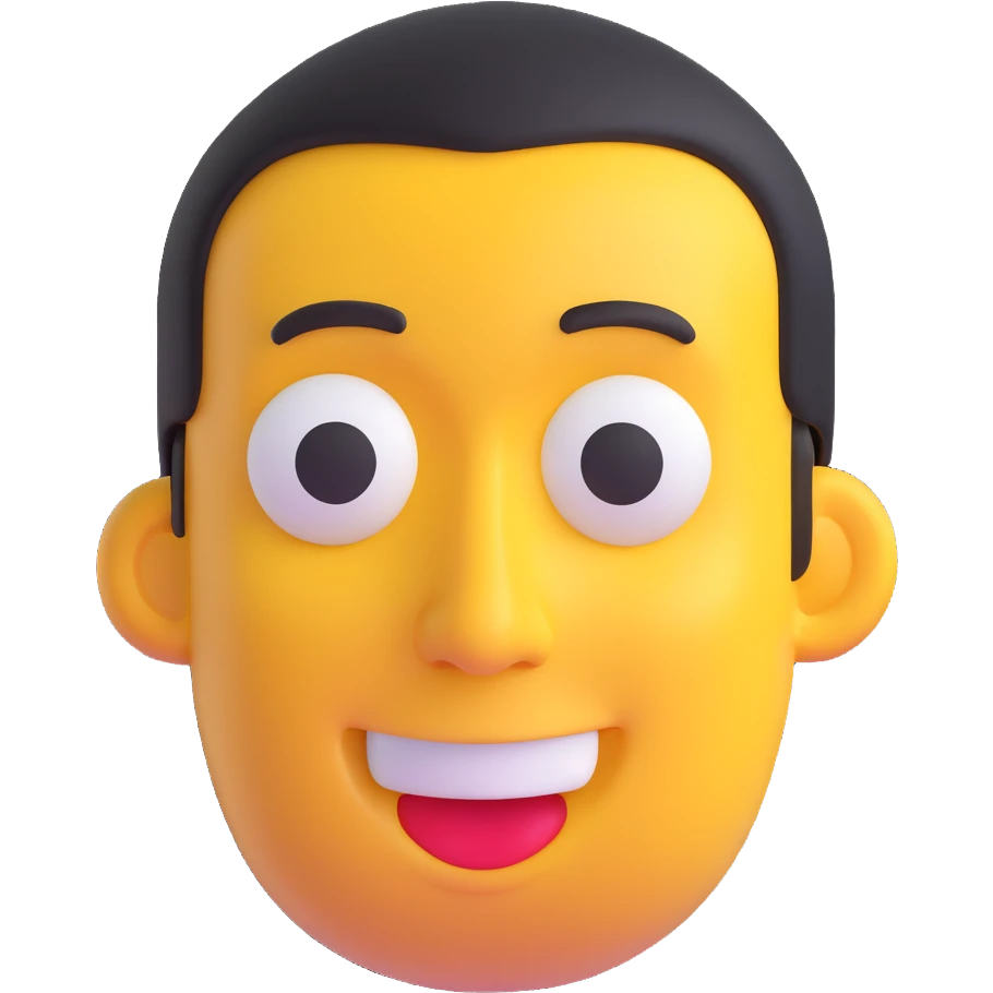 Adam Sandler, 3D emoji style, simple background emoji