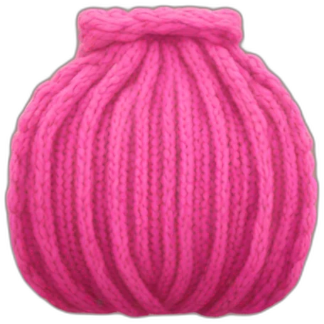 Knit de couleur rose emoji
