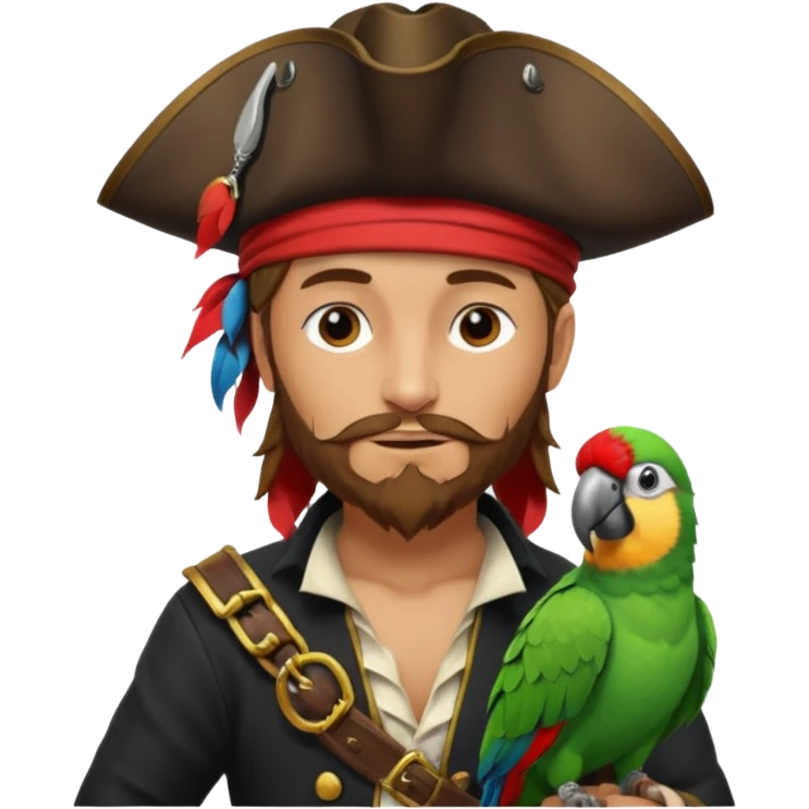 pirate and parrot emoji