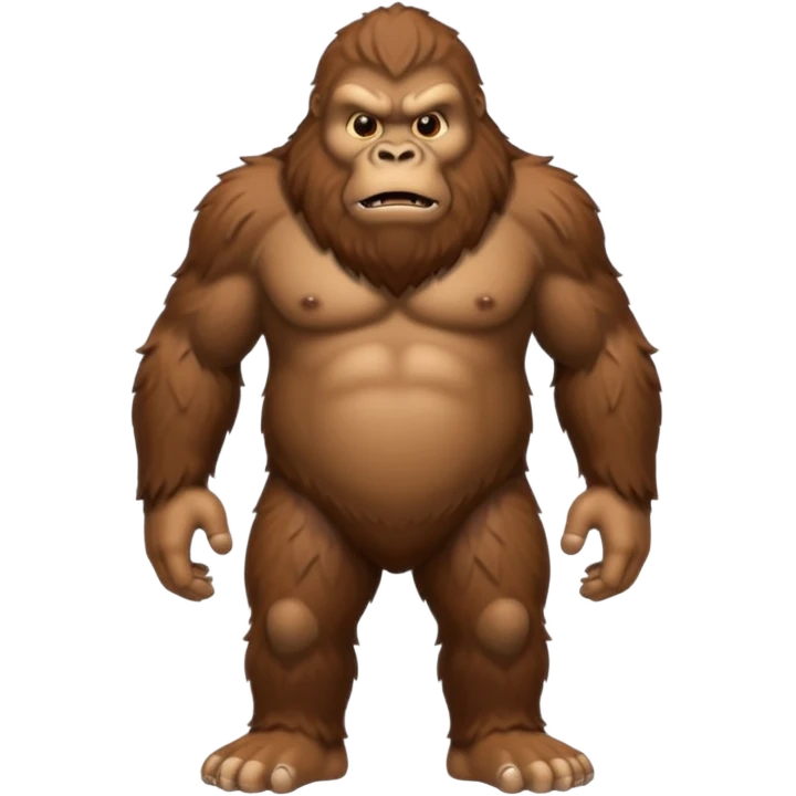 Create a scary full bodied emoji of Bigfoot emoji