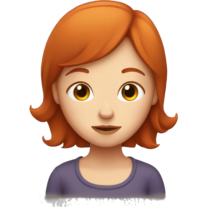 Sleepy redhead girl emoji