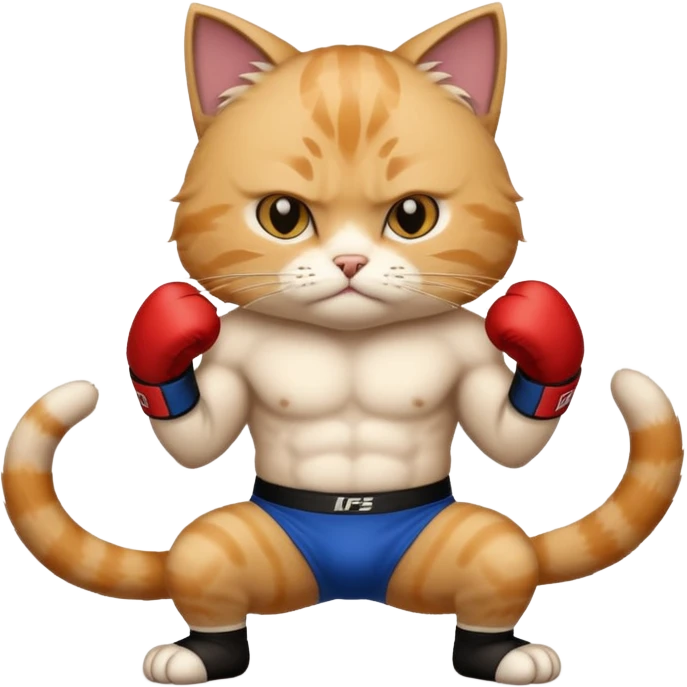 cat doing MMA fighting emoji