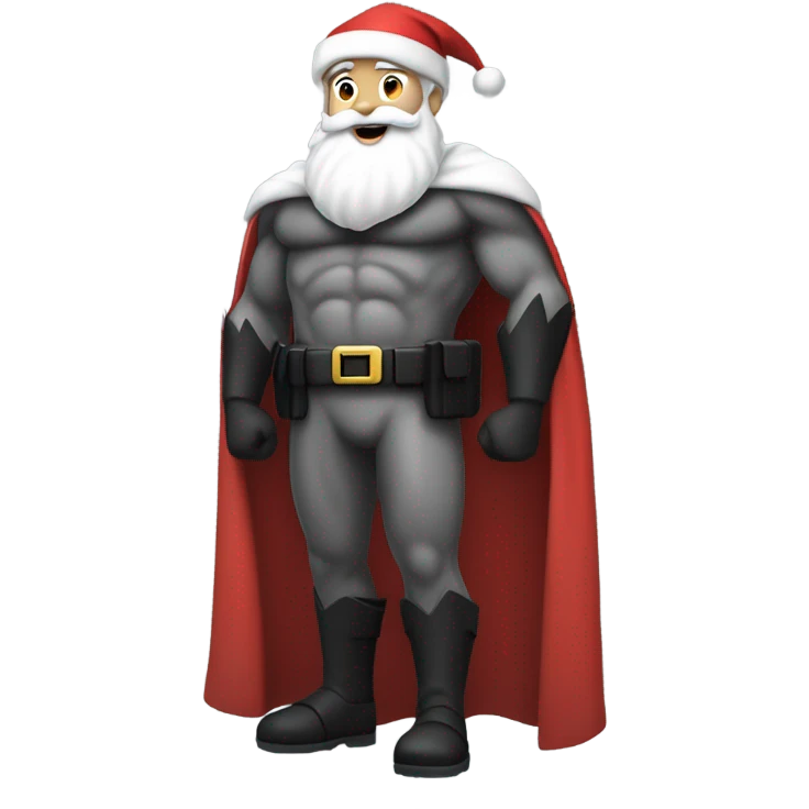 Santa clause in Batman suit  emoji