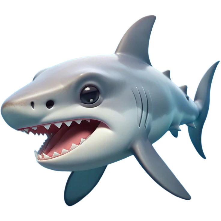 Cinematic Cute Yawning Hammerhead Shark Portrait Emoji, Head tilted slightly with a dramatic, wide-open yawn, showcasing its unique hammer-shaped head with relaxed, drooping fins and sleepy, half-closed eyes, Simplified yet irresistibly adorable features, highly detailed, glowing with a soft, cozy oceanic glow, high shine, relaxed yet expressive, stylized with a hint of whimsical aquatic ease, soft glowing outline, capturing the essence of a drowsy yet affectionate hammerhead that appears ready to stretch and yawn its way out of the screen! emoji
