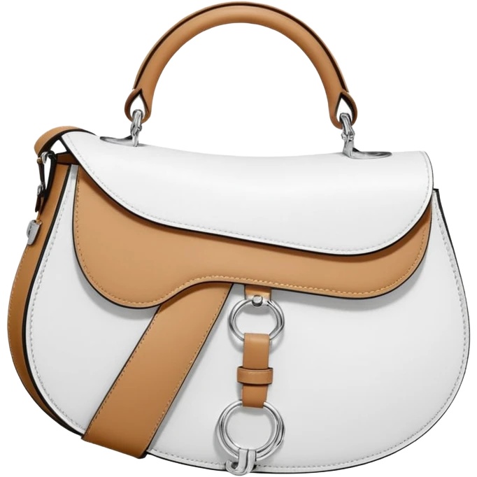 Dior's Designer Saddle Bag in white  emoji