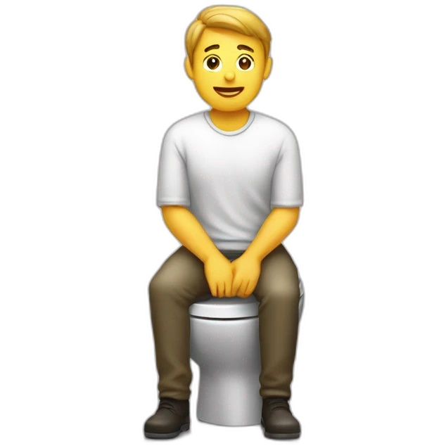 Homme sur toilette emoji
