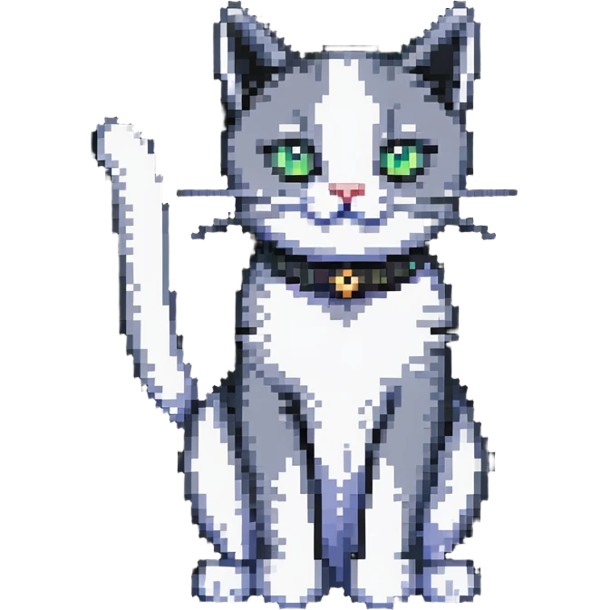 cat giving a thumbs up, icon style, stippling effect, 16-bit aesthetic emoji