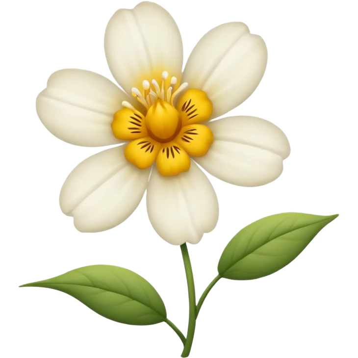 Flor branca  emoji