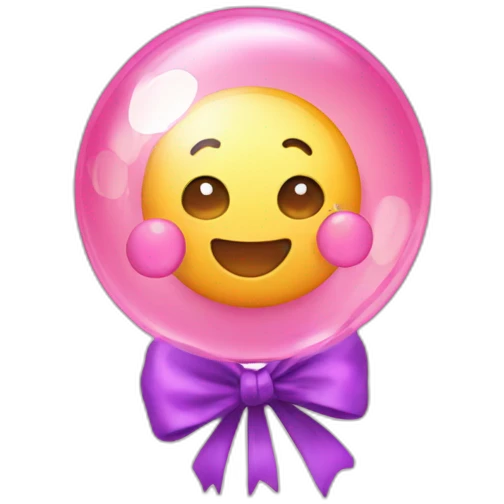 Bubble with bow  emoji