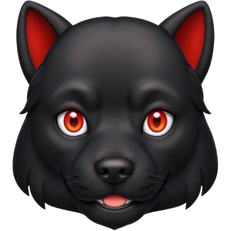 red eyed black dog  emoji