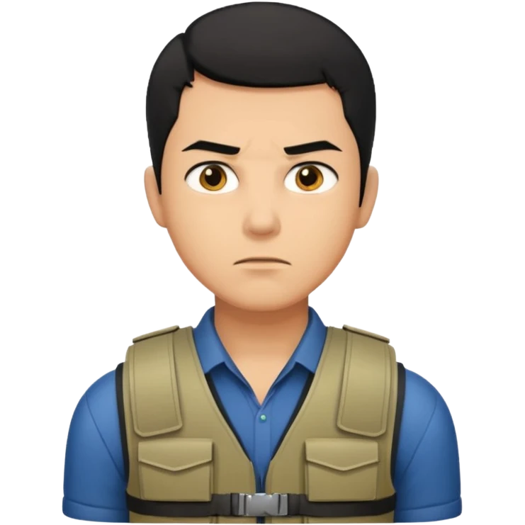 man wearing bullet proof emoji