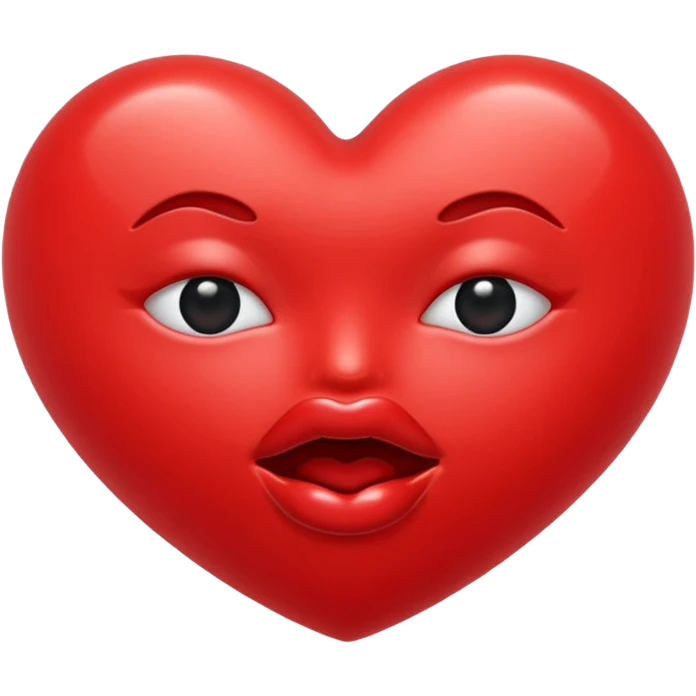 Heart shaped kiss emoji emoji