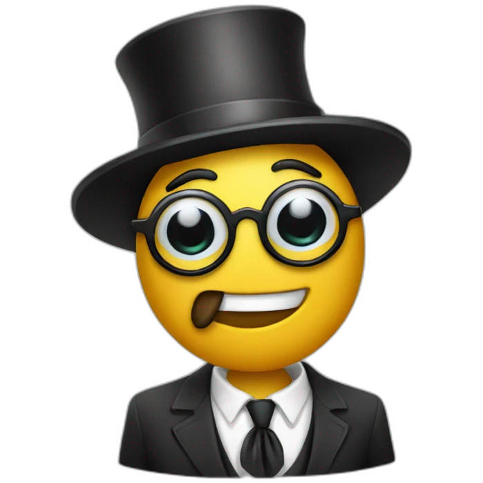 Sus with monocle and hat emoji