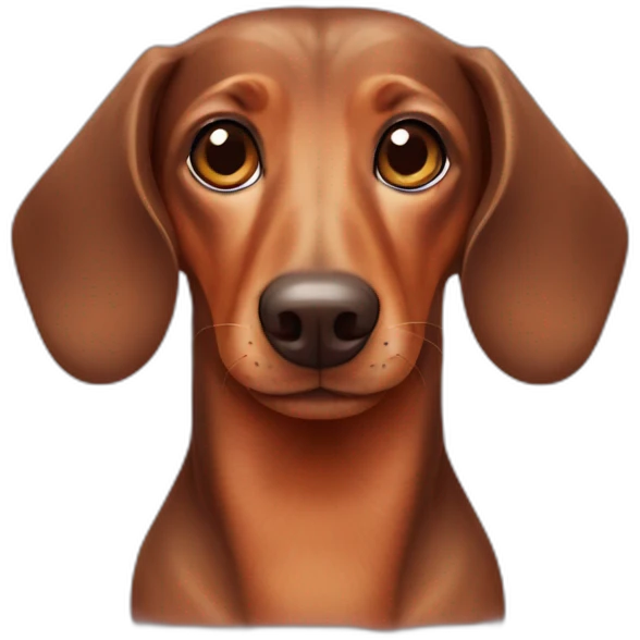 Lovely brown dachshund emoji