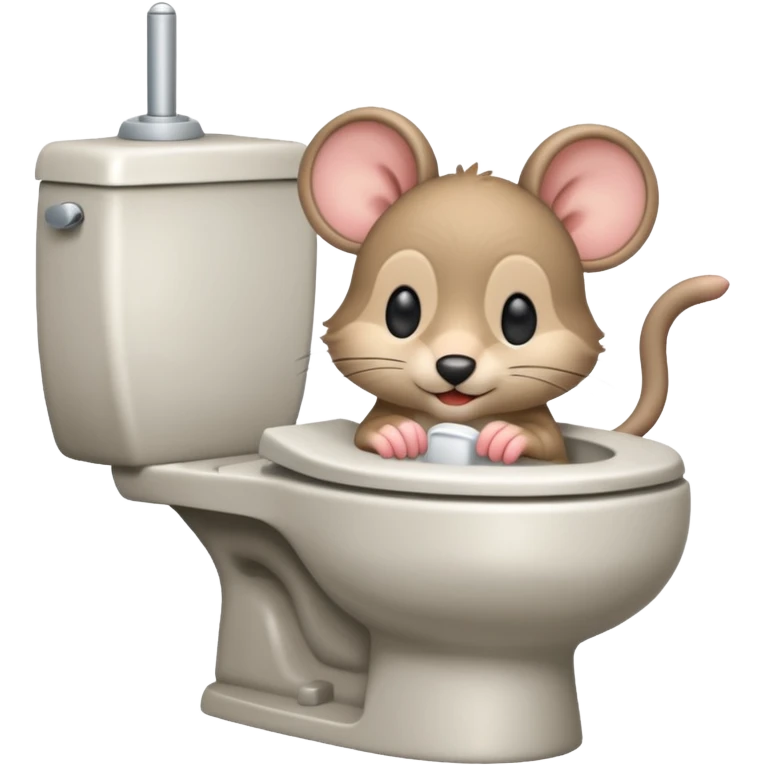 Una ratita usando wc emoji