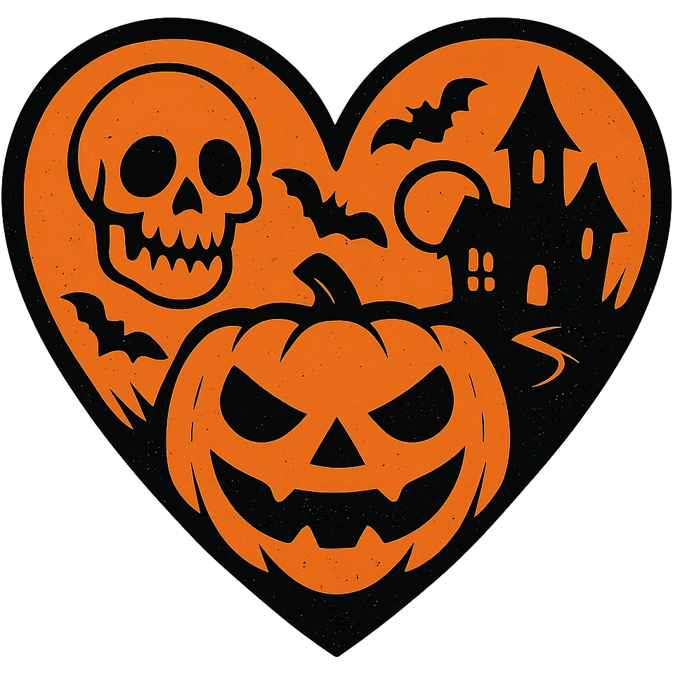 Halloween heart, remove background emoji