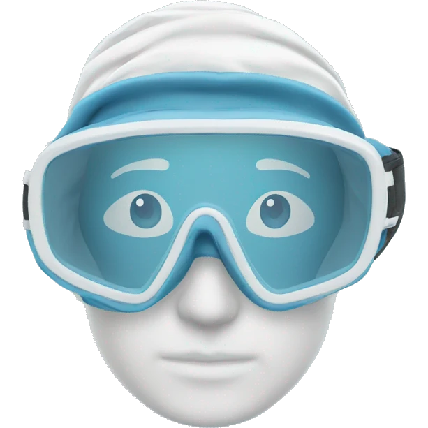 Snorkel eye mask light blue emoji