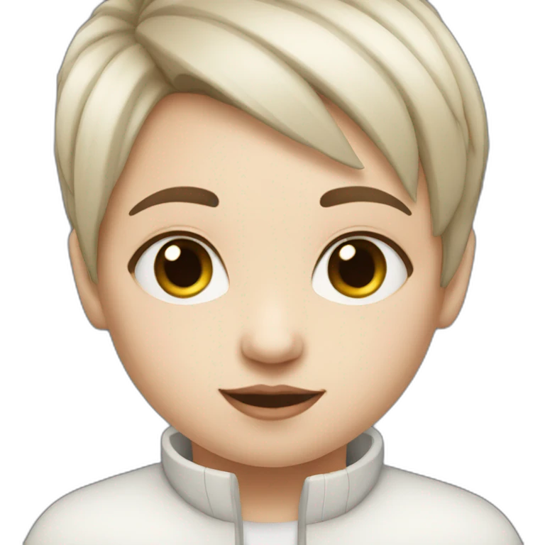A white-skinned child with a raven haircut emoji