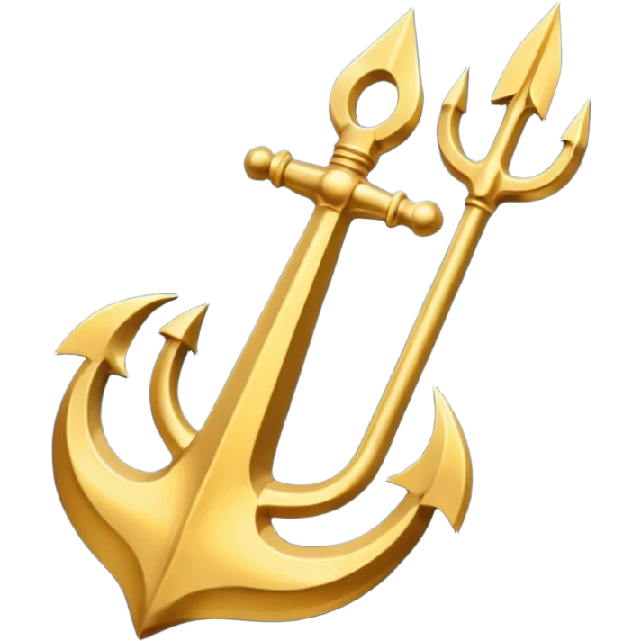 Navy trident bold icon style emoji