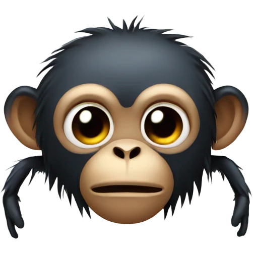 Monkey head and spider body emoji