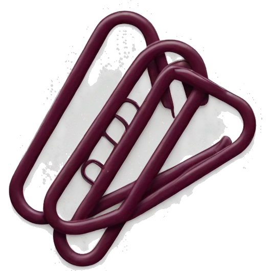 burgundy paper clips emoji