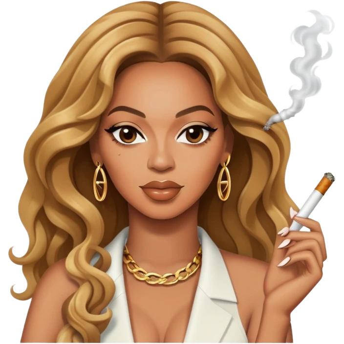 Beyonce smoking a joint  emoji