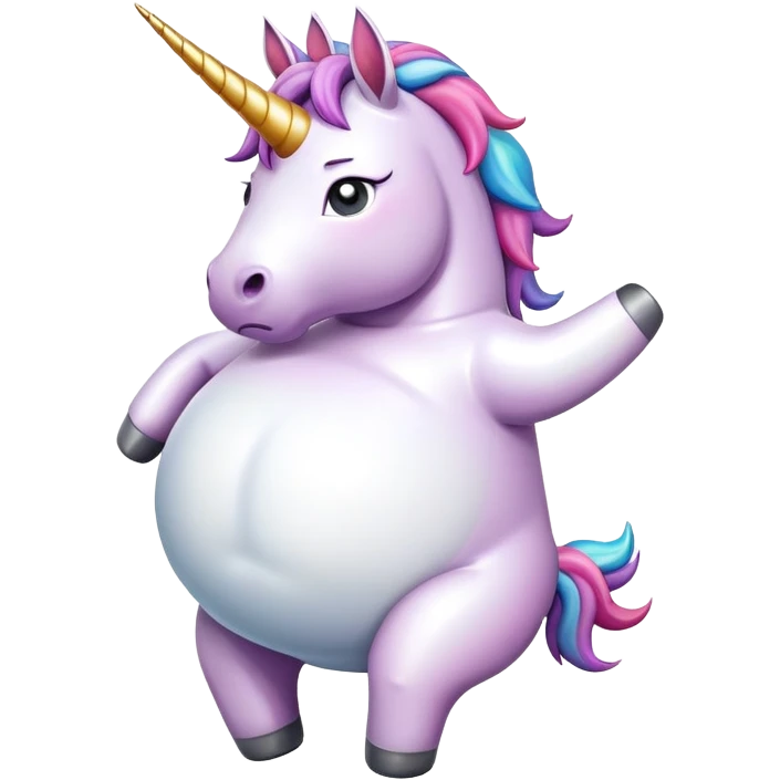 A unicorn that is constipated emoji